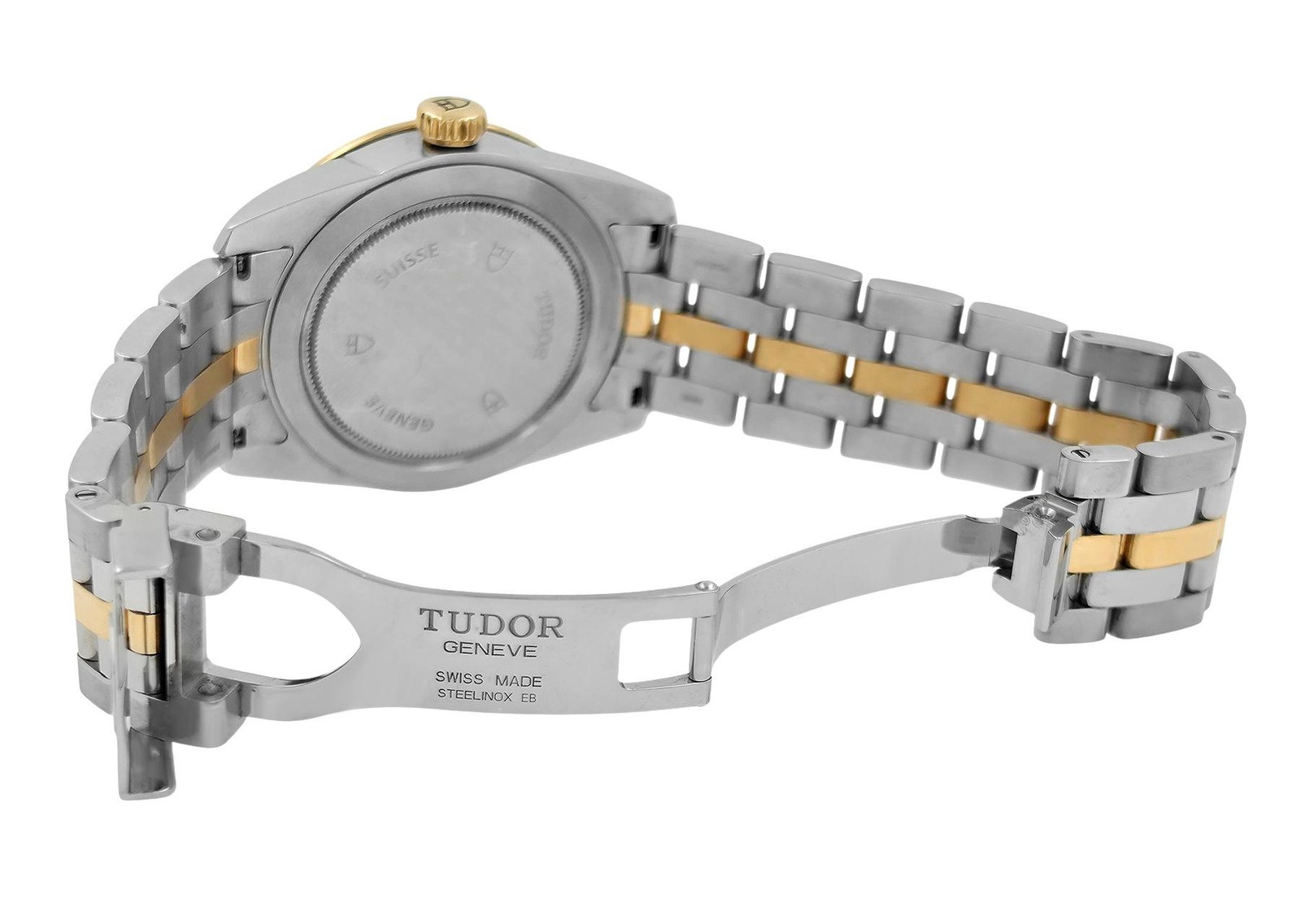 Tudor Glamour Day Date M56003-0005 Champagne Diamond Dial Gold Steel 39MM Men’s