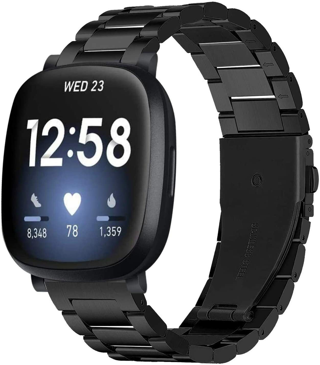 For Fitbit Versa 3 4/Sense Stainless Steel Metal Watch Wris Band Bracelet Strap