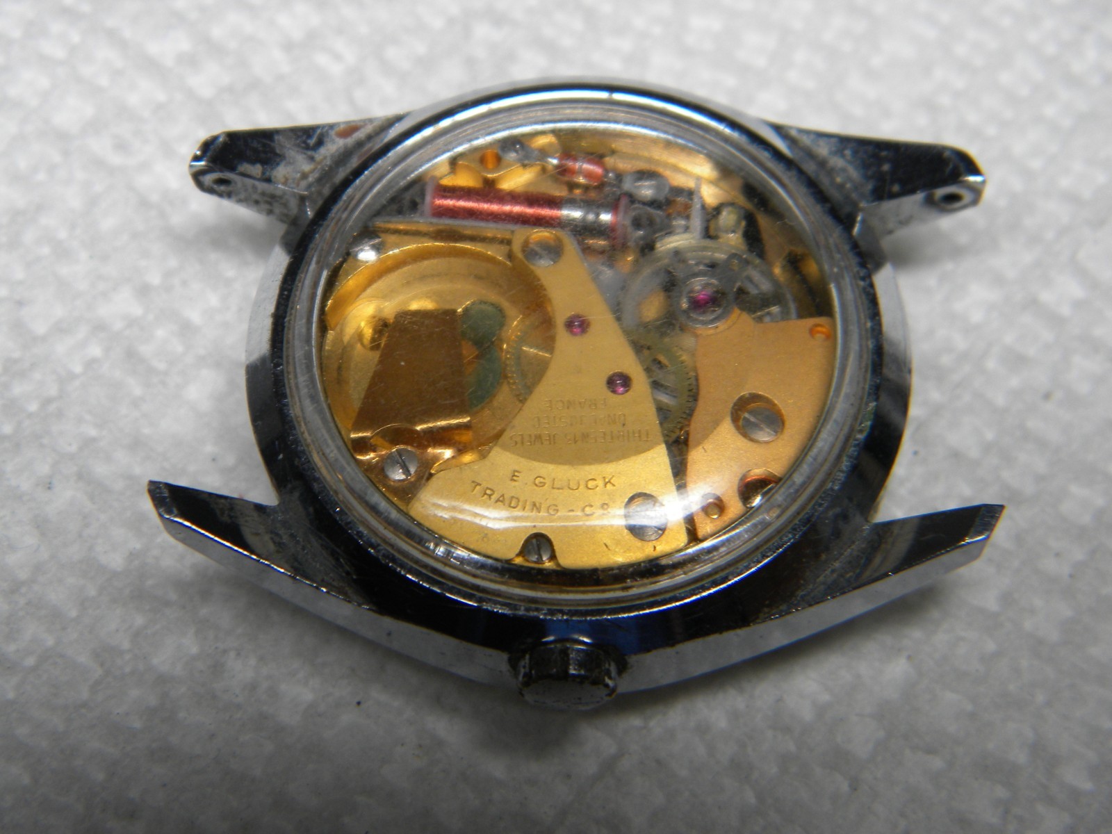 North Star Electric 13 Jewel Wrist Watch by E Gluck & Co France Repair or Parts