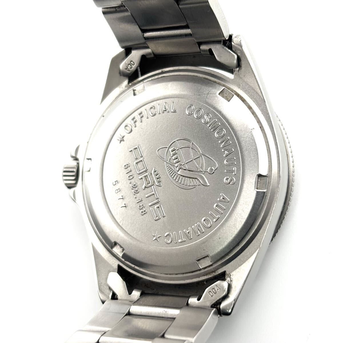 Fortis Cosmonaut Day-Date Automatic Gagarin 610.22.158 Wristwatch Watch r#