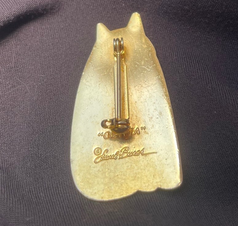 Vintage Laurel Burch Pin: “Mythical Cats”