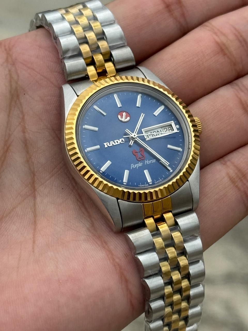 Rado Purple Horse Two Tone Blue Dial Men’s Automatic Watch