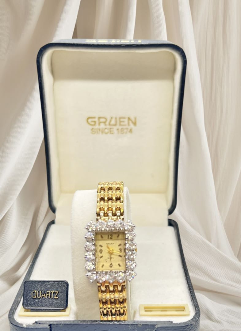 Gruen Analog Quartz Women Ladies Antique Watch Vintage 706429447