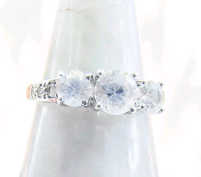 Andin 10K White Gold 1.00CT Diamond Ring • Size 8 • 9 Diamonds • 2.58g
