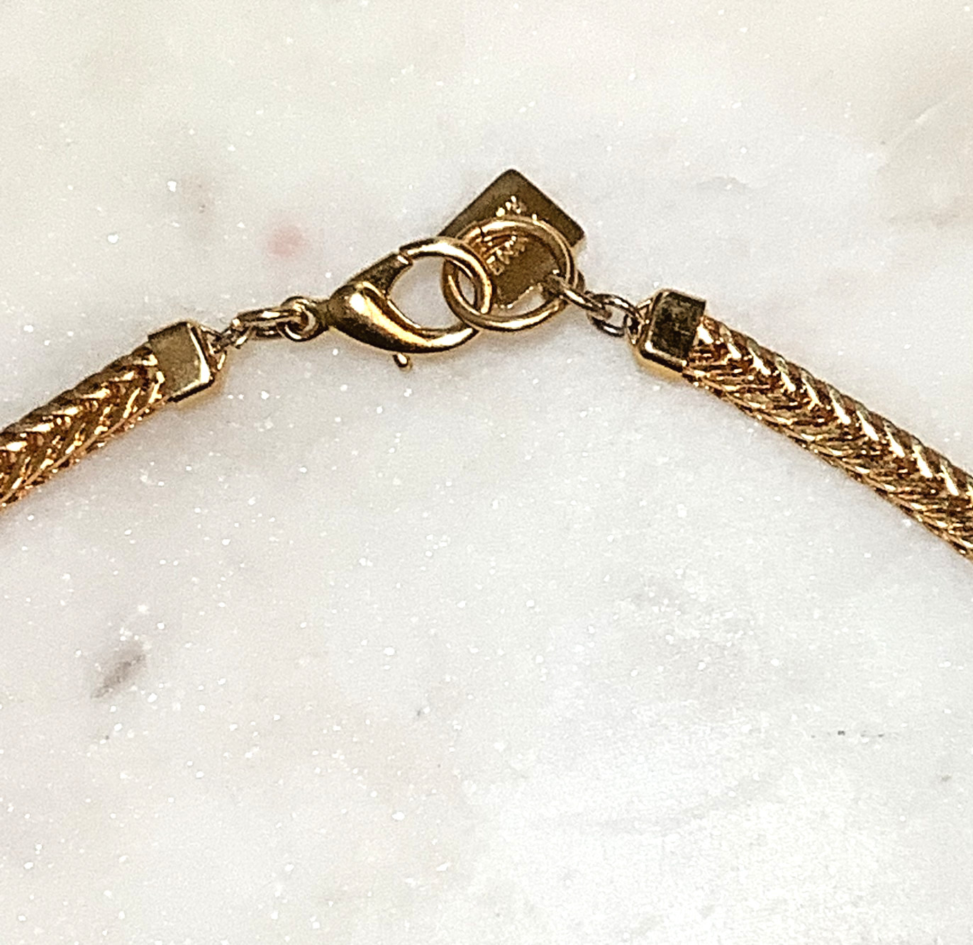 Vintage Anne Klein Necklace Heavy Foxtail Chain Long 24″ Signed Lion Tag