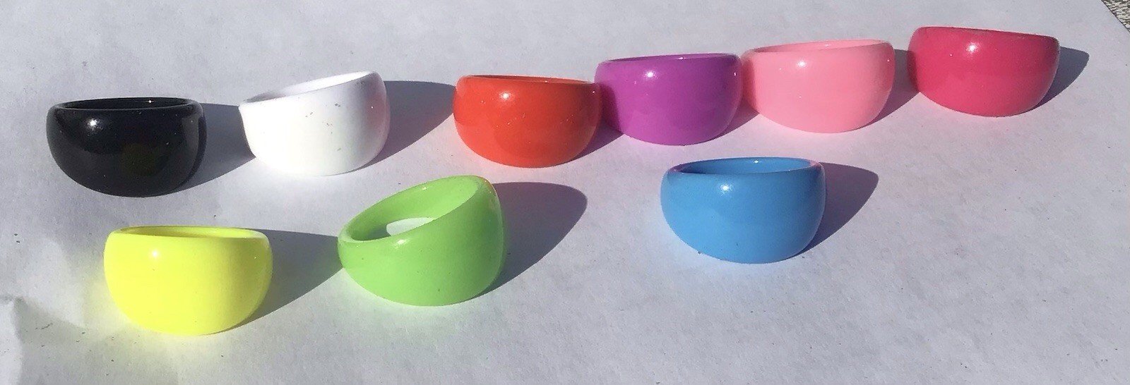 Chunky Resin Plastic Lucite Ring FREE SHIPPING Retro Ring Mod Ring USA Seller
