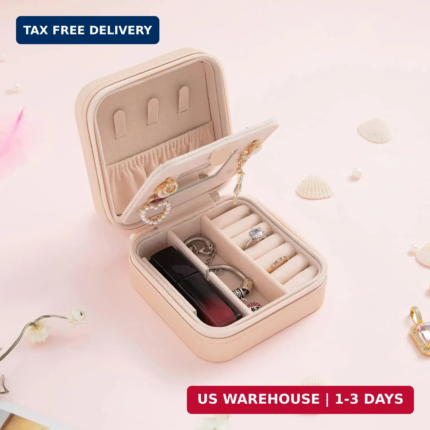 KElofoN Travel jewelry case Travel jewelry box Travel Jewelry Organizer Small bo