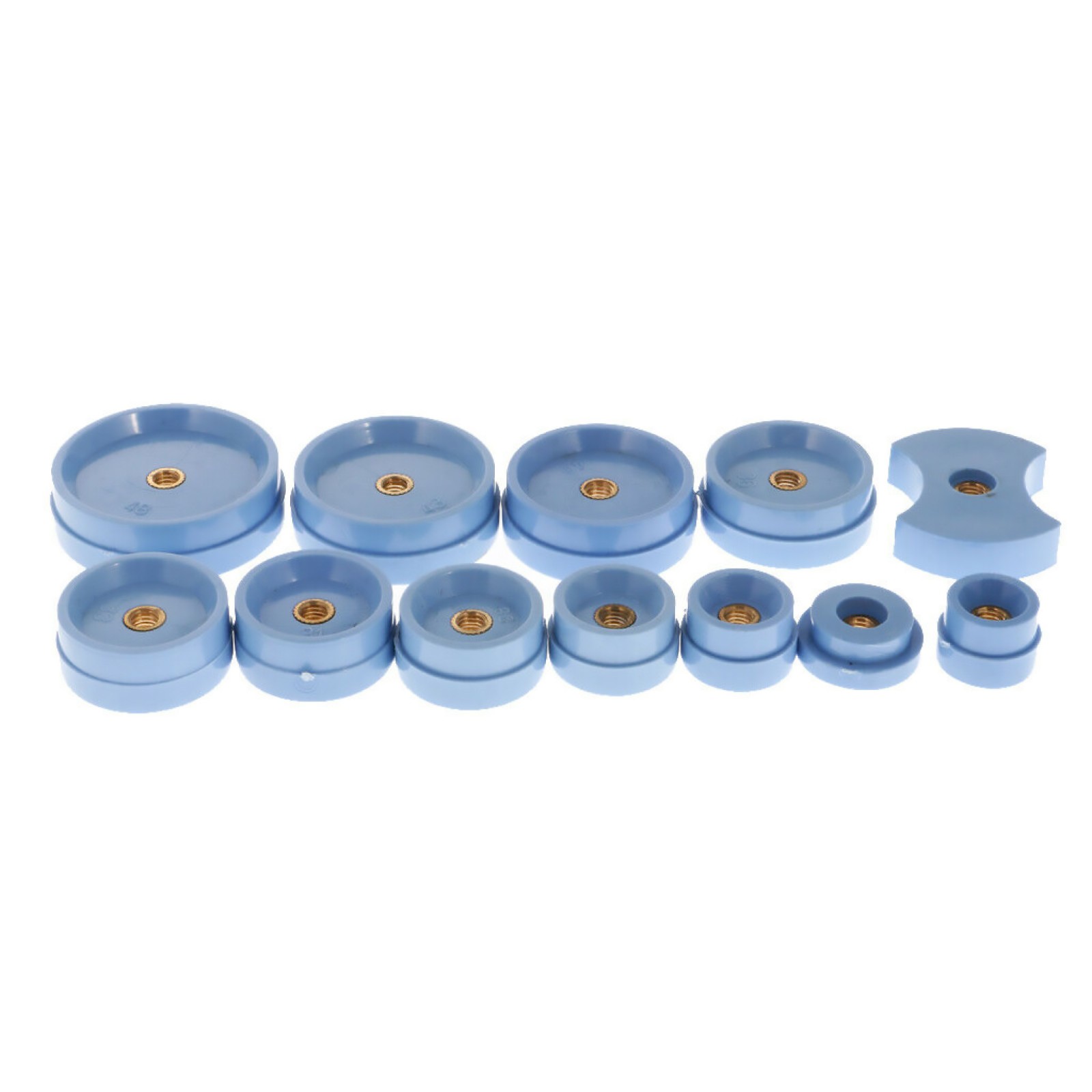12Pcs 17-50mm Watch Back Press Set Closer Crystal Glass Fitting Watchmaker Tool