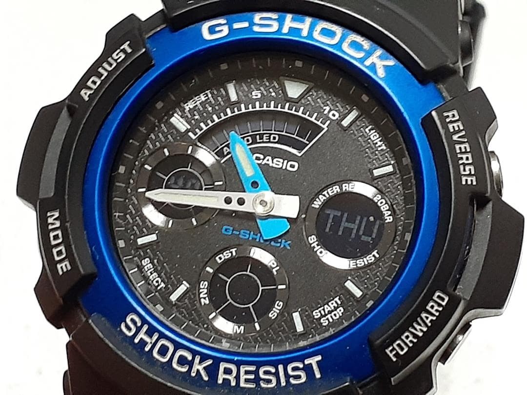 [Battery replaced, working condition] Casio G-SHOCK AW-591 Blue Analog-Digital W