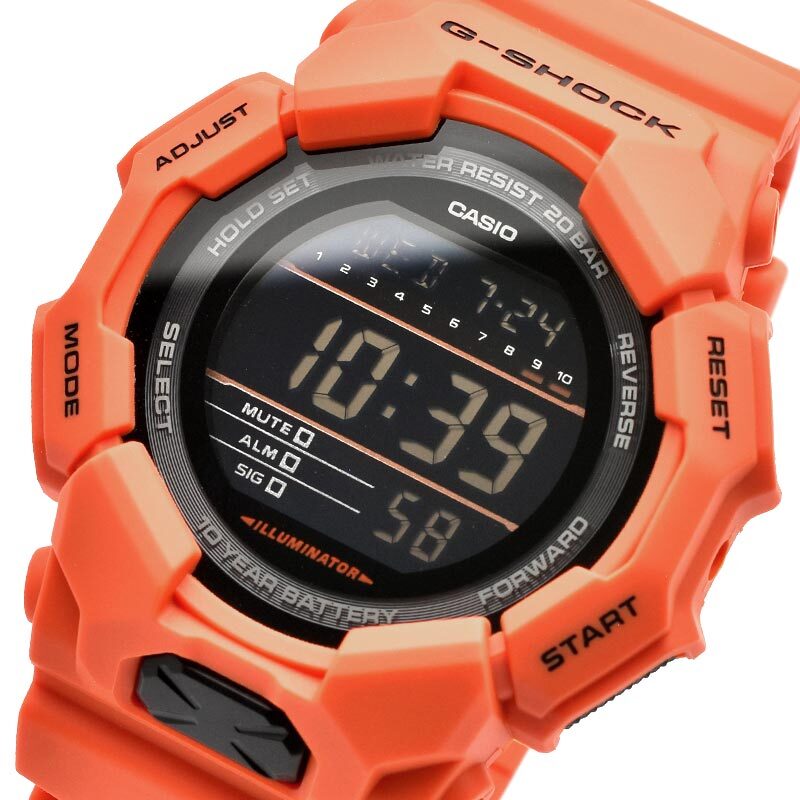 CASIO G-SHOCK GD-010-4JF Big Case 10 Year Battery Digital Watch Orange 51.9mm
