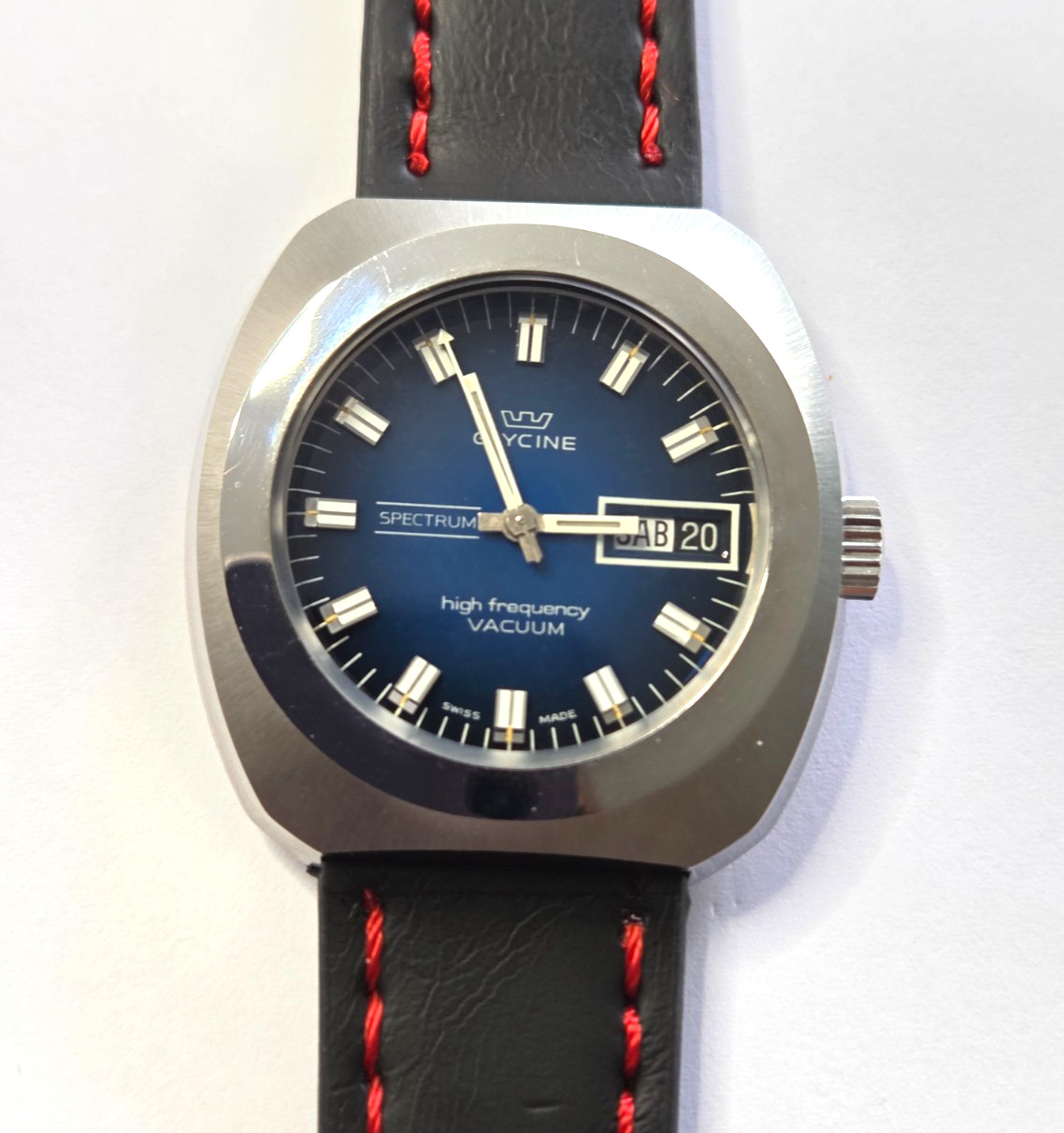 Glycine High Frecuency Automatic Watch Vintage Men Spectrum Repair The Crown