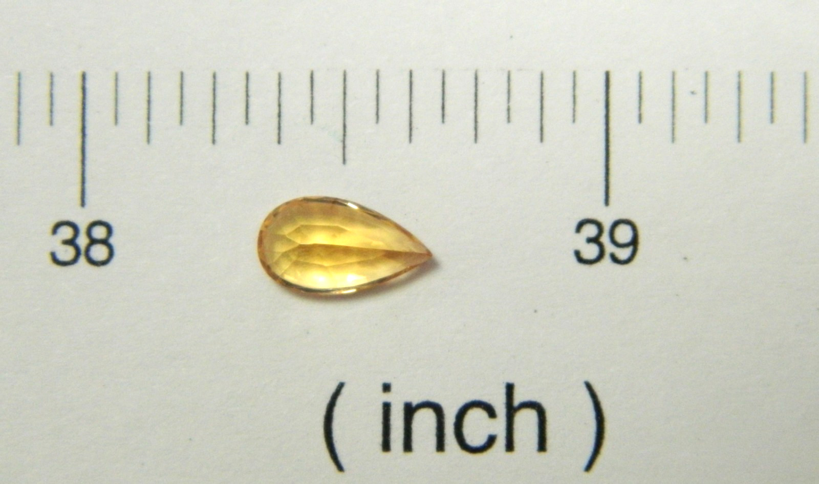 Imperial Topaz 1.05 Ct Clarity IF Pear Cut Natural Golden Brazil I198