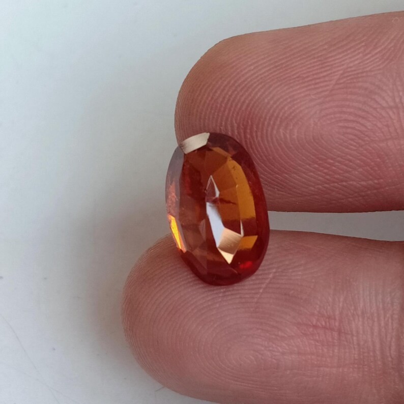 REAL Mozambique Hessonite Garnet Oval Earth Mine Gem January Birthstone 5.20 Ct