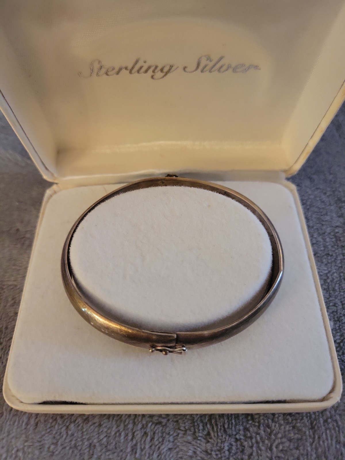 Vintage Italian Sterling Silver Bangle Bracelet, Marked 925