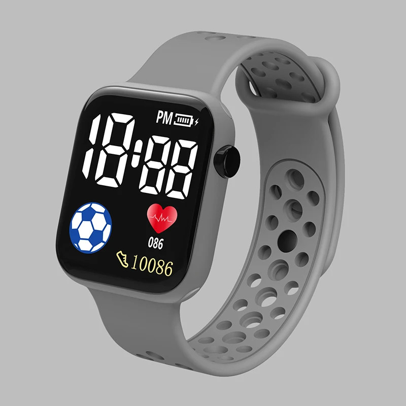 LED Digital Watch For Kids Boys Waterproof Sports Watches Girls Silicone