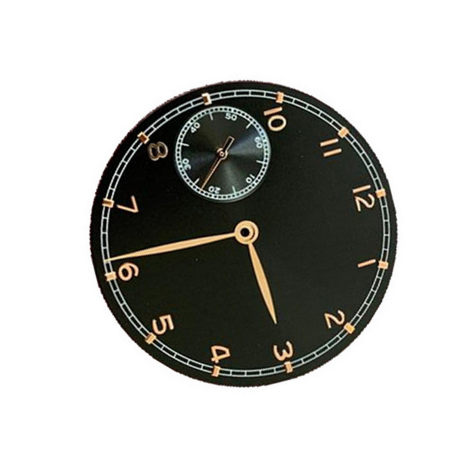 Black+Gold 37mm Watch Dial With Hands For ETA 6497 ST3600 Watch Movement H