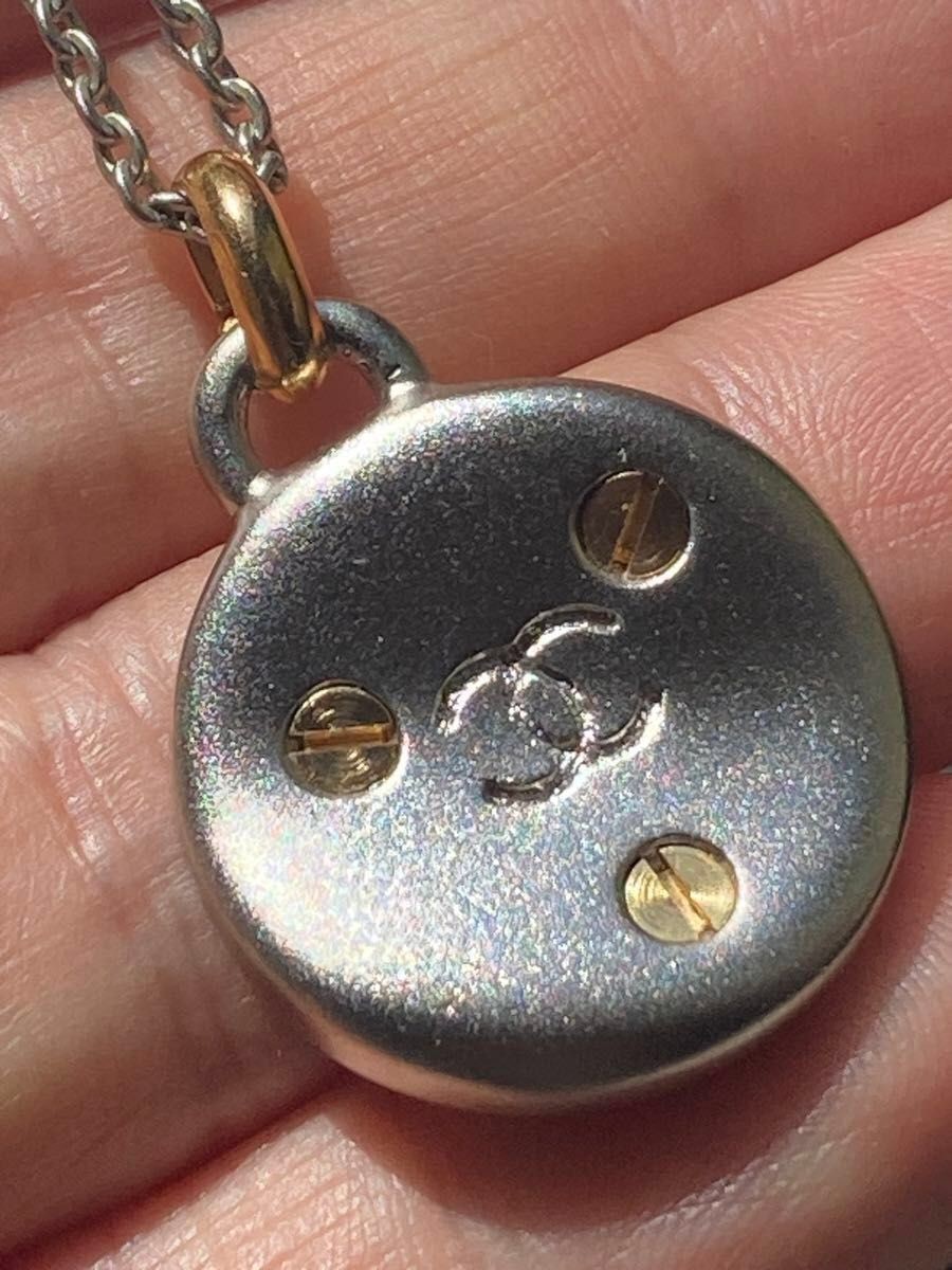 CHANEL Necklace Pendant Gold Tone Chain Length 40cm Top Diameter 2.2cm 98P Mark