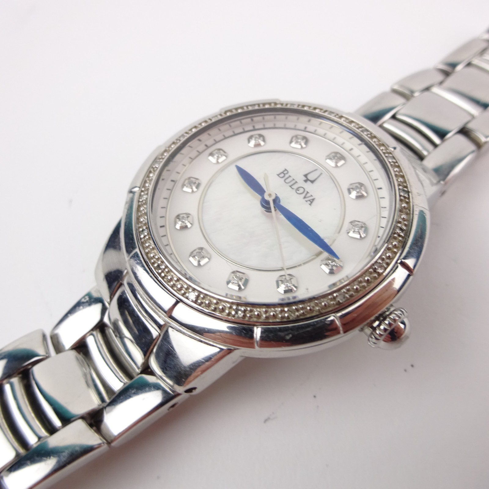 Bulova 96R174 Rosedale Watch Women’s Diamond Mother of Pearl Dial Ladies
