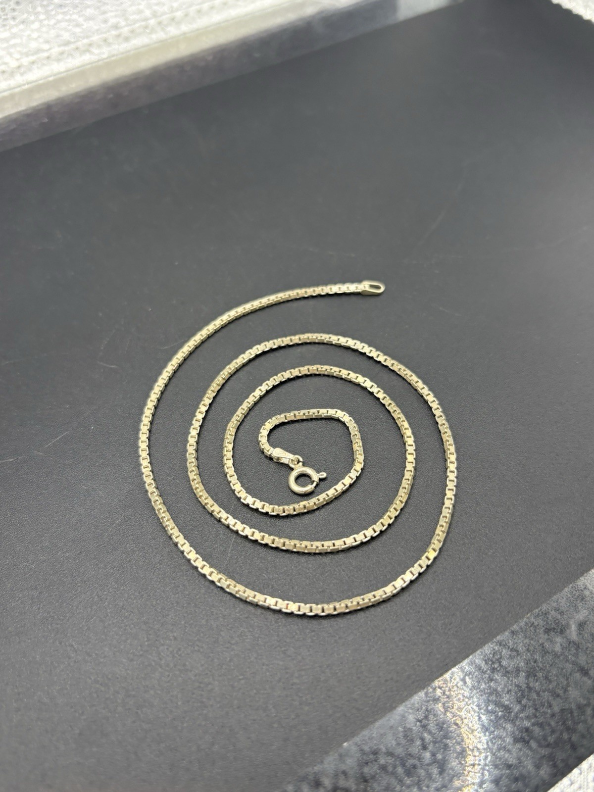 Vintage 20″ Sterling Silver Box Chain Necklace 1.7MM 8.8 Grams E20