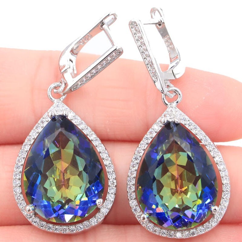 Buy 4 Get 1 Free 16g Kunzite Tourmaline Alexandrite Topaz CZ Silver Earrings