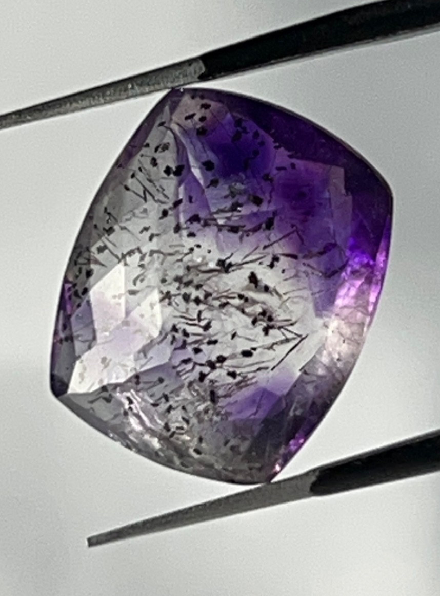 IPAS-1 Natural Amethyst 7.40ct 15x12x6mm Cushion Cut shape