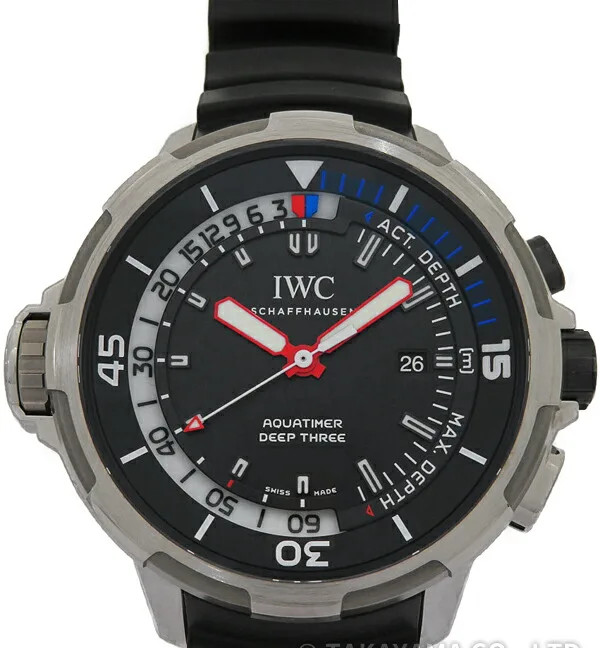 IWC Aquatimer Deep Three IW355701 Automatic 48mm Box Papers Black Men’s Watch