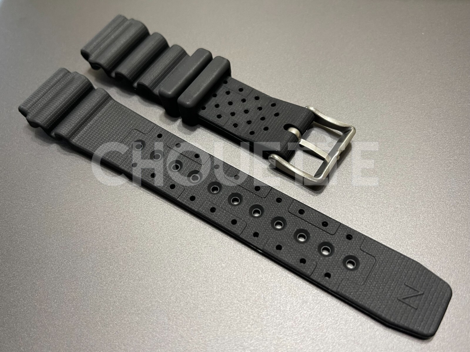 Citizen Promaster 20mm Black Rubber Watch Strap NY0040-09E, NY0081-10L with PINS