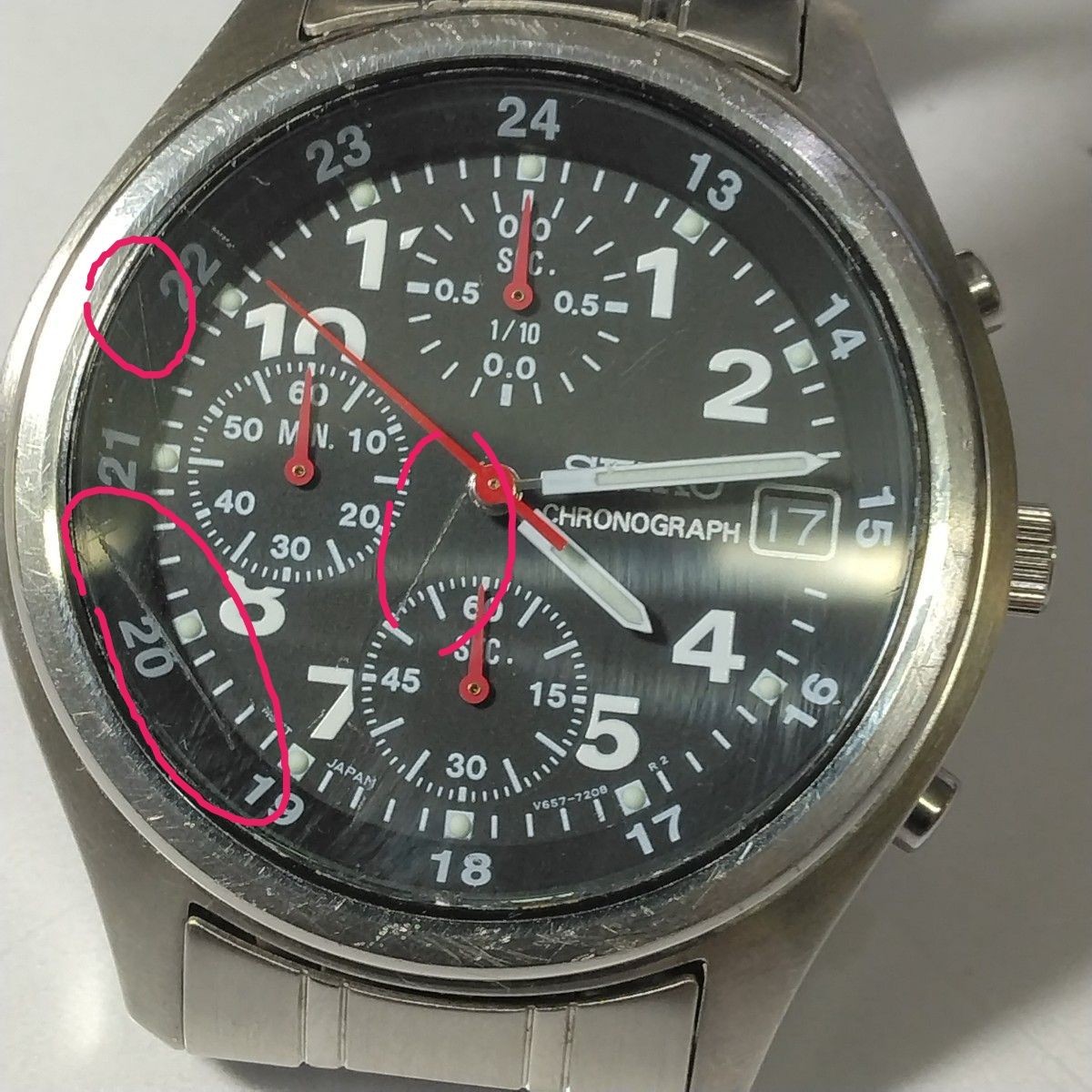 SEIKO Sports Chronograph SNDB31P1 V657-7110 1/10sec Quartz Men’s From Japan