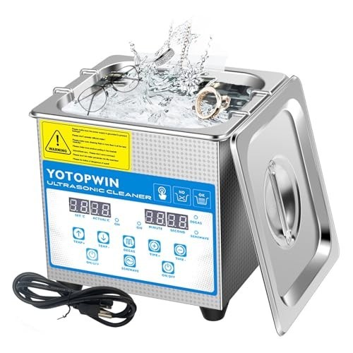 Ultrasonic Cleaner Machine 1.3L – Stainless Steel Heated for Jewelry, Glasses, W