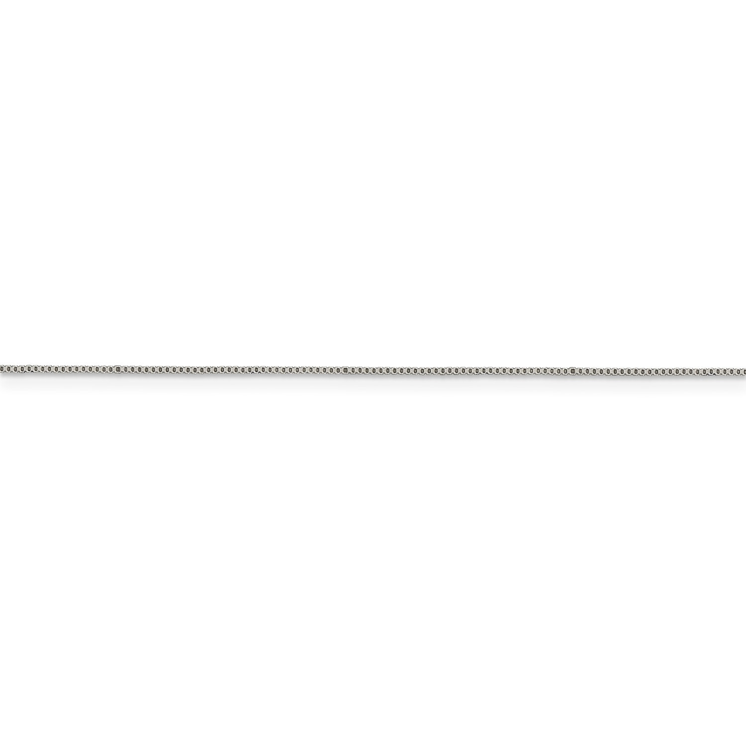 Sterling Silver Solid 0.6mm Plain Box Chain w/ Spring Ring Clasp 16″ – 24″