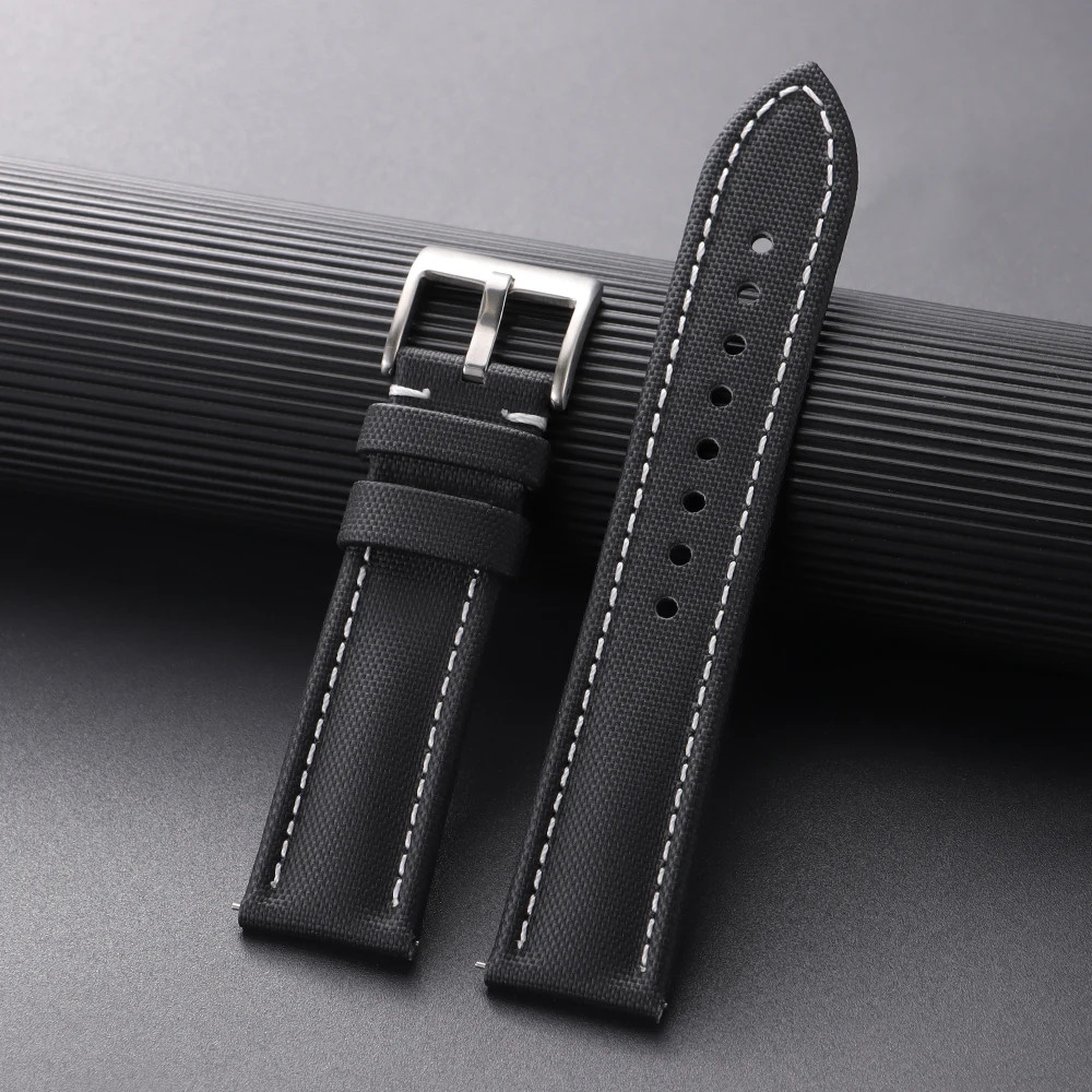 Premium Sailcloth Nylon Watch Strap 18-22mm Waterproof Quick Release Band