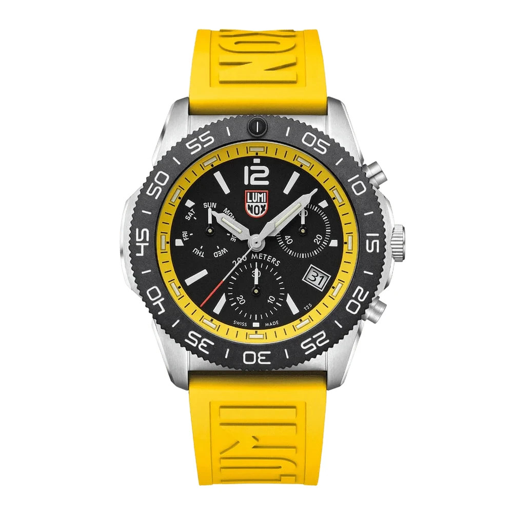 Luminox Pacific Diver Chronograph SWISS Quartz Yellow Strap Men’s Watch XS.3145