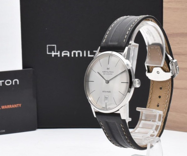 [Exc+5 w/Box] Hamilton Intra-Matic H384551 Silver Dial 21J Automatic Men’s Watch