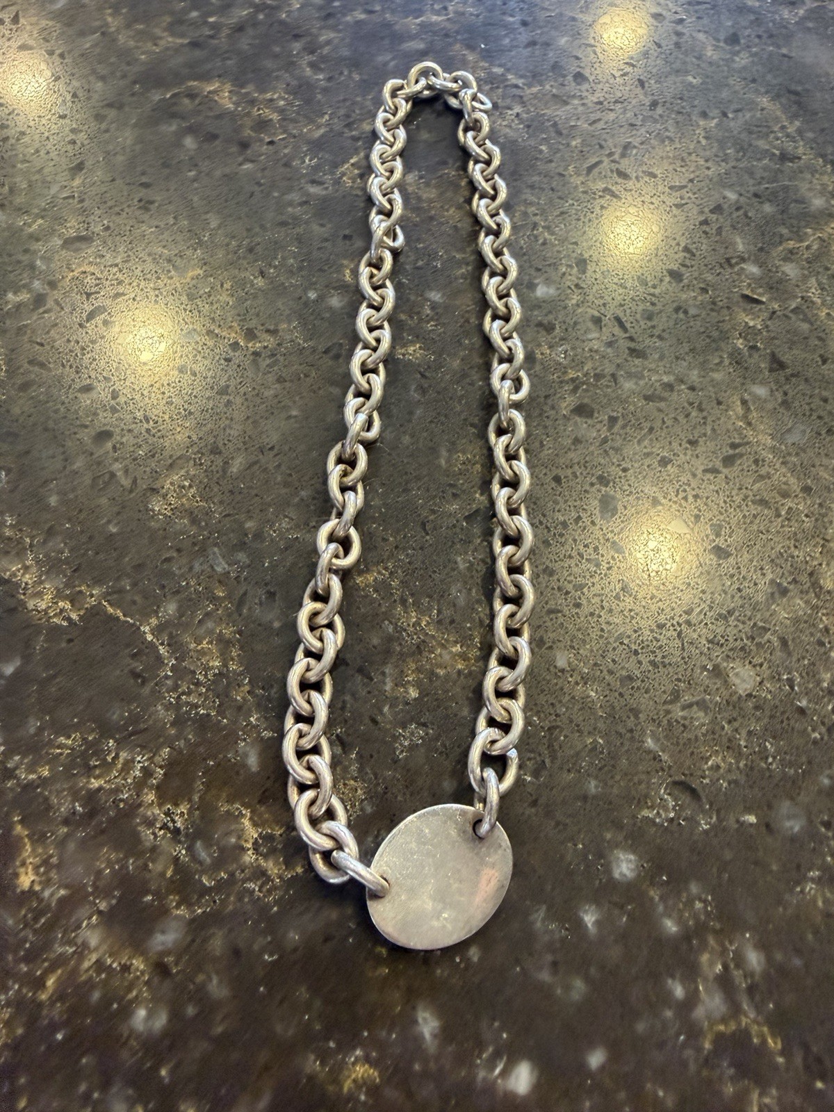 Tiffany & Co. – Vintage “Please Return To Tiffany” Oval Tag Necklace 14-15 Inch