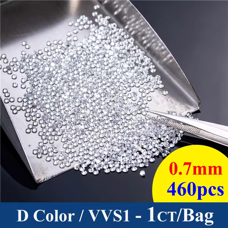 Moissanite Loose Stones 1.0ct Bag Real D Color VVS1 Excellent Premium Round Cut