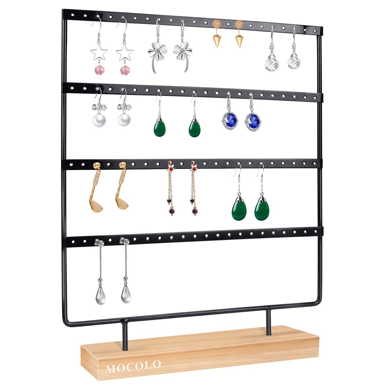 Mocolo Earring Holder Stand, Earring Organizer Display Holder Stand for Hangi…