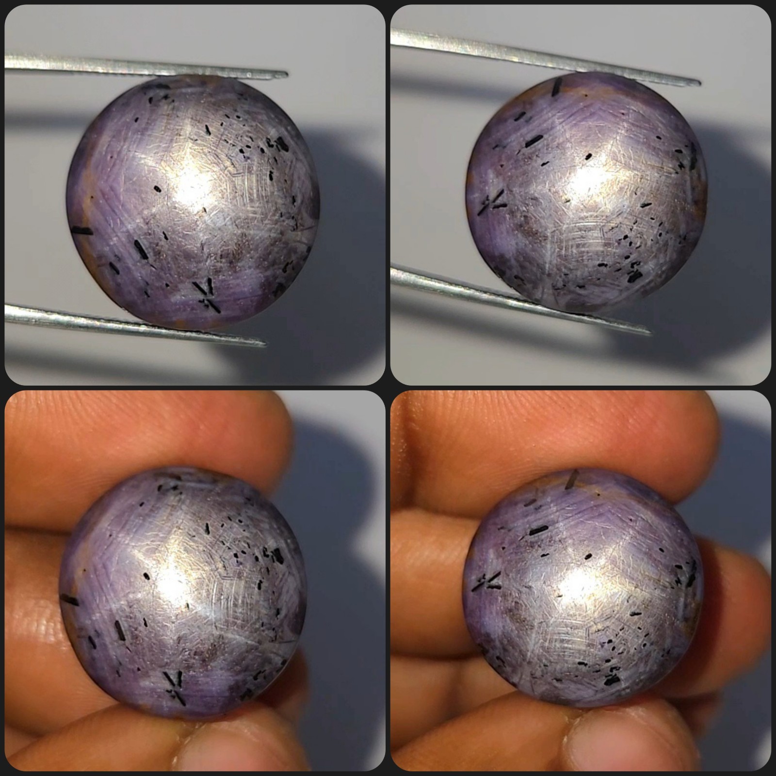 Natural 41.40 ct Star Sapphire Purple Oval Cabochon untreated loose gemstone