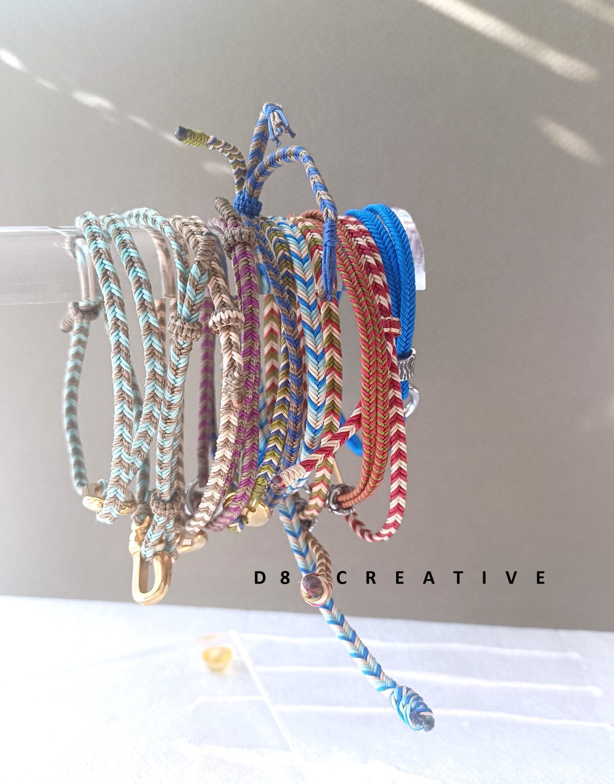 New product -men’s Hand-braided rope with stainless steel bracelet