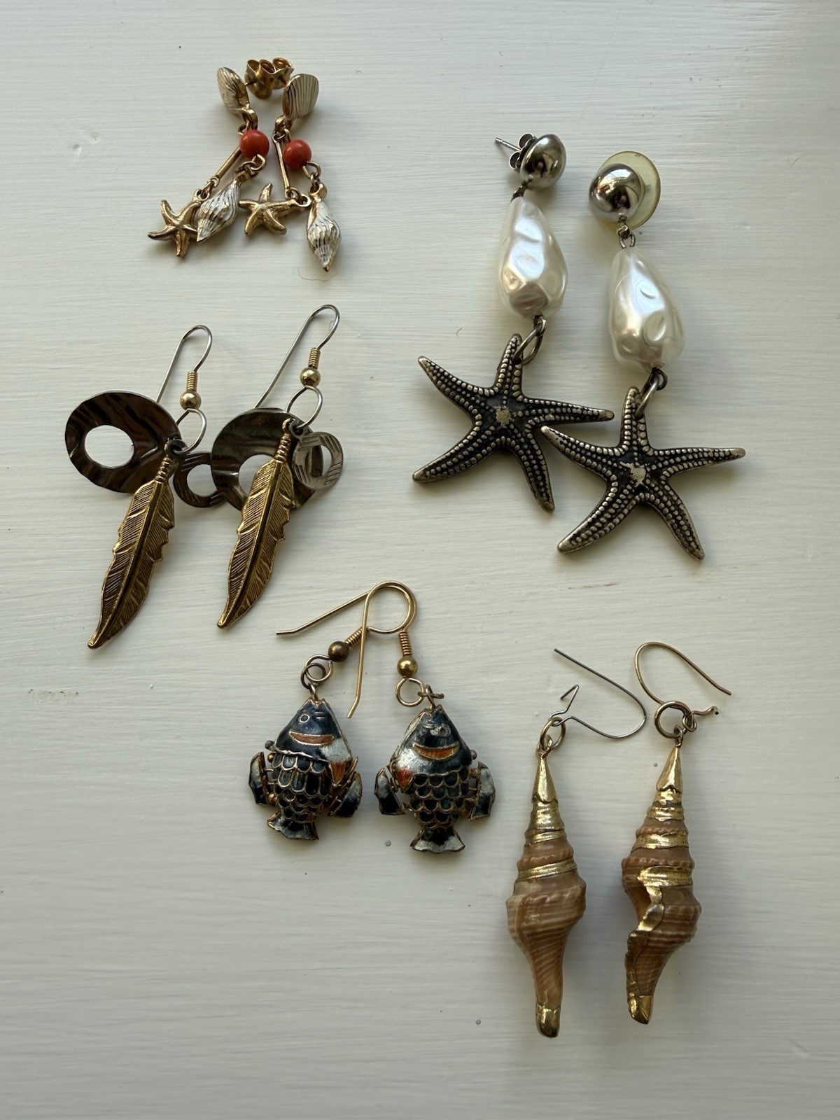 Summer Earring Collection 5 Pairs of Earrings