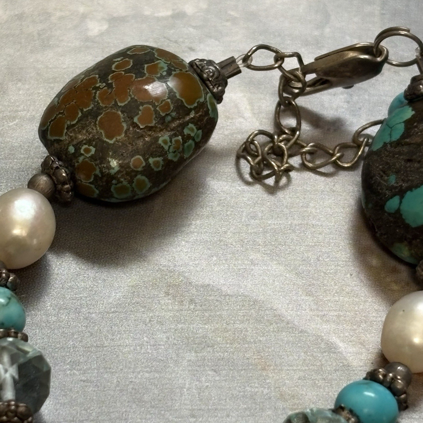 925 Sterling Silver Southwest Lot Turquoise Coral Real & Faux Necklace Bangles