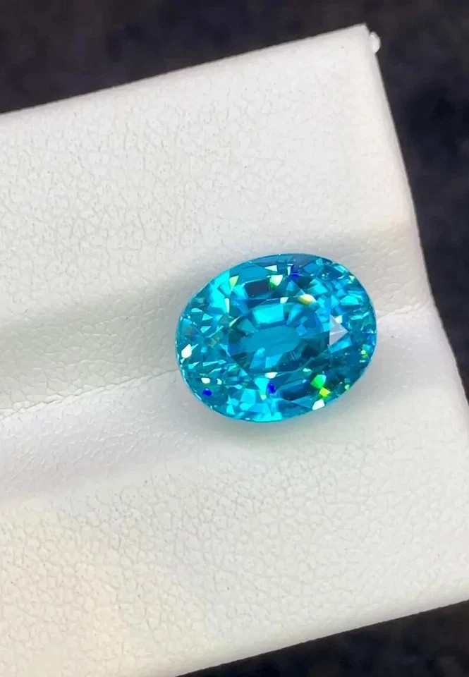 12 Ct+ Natural Flawless Ceylon Blue Aquamarine Oval Loose Gemstone EGL Certified