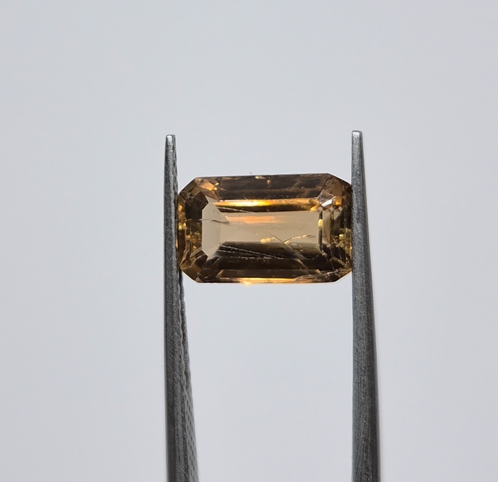 3.30ct Natural Imperial Topaz Loose Gemstone Emerald Cut For Making Jewellery