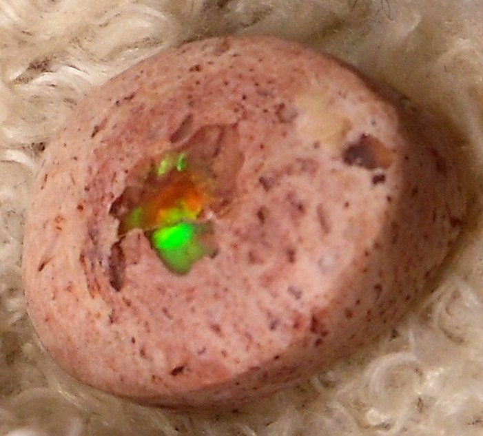7.50ct Mexican Fire Opal Cantera 15×11.5×5.5mm Multi-Color Cab Bonanza Sale