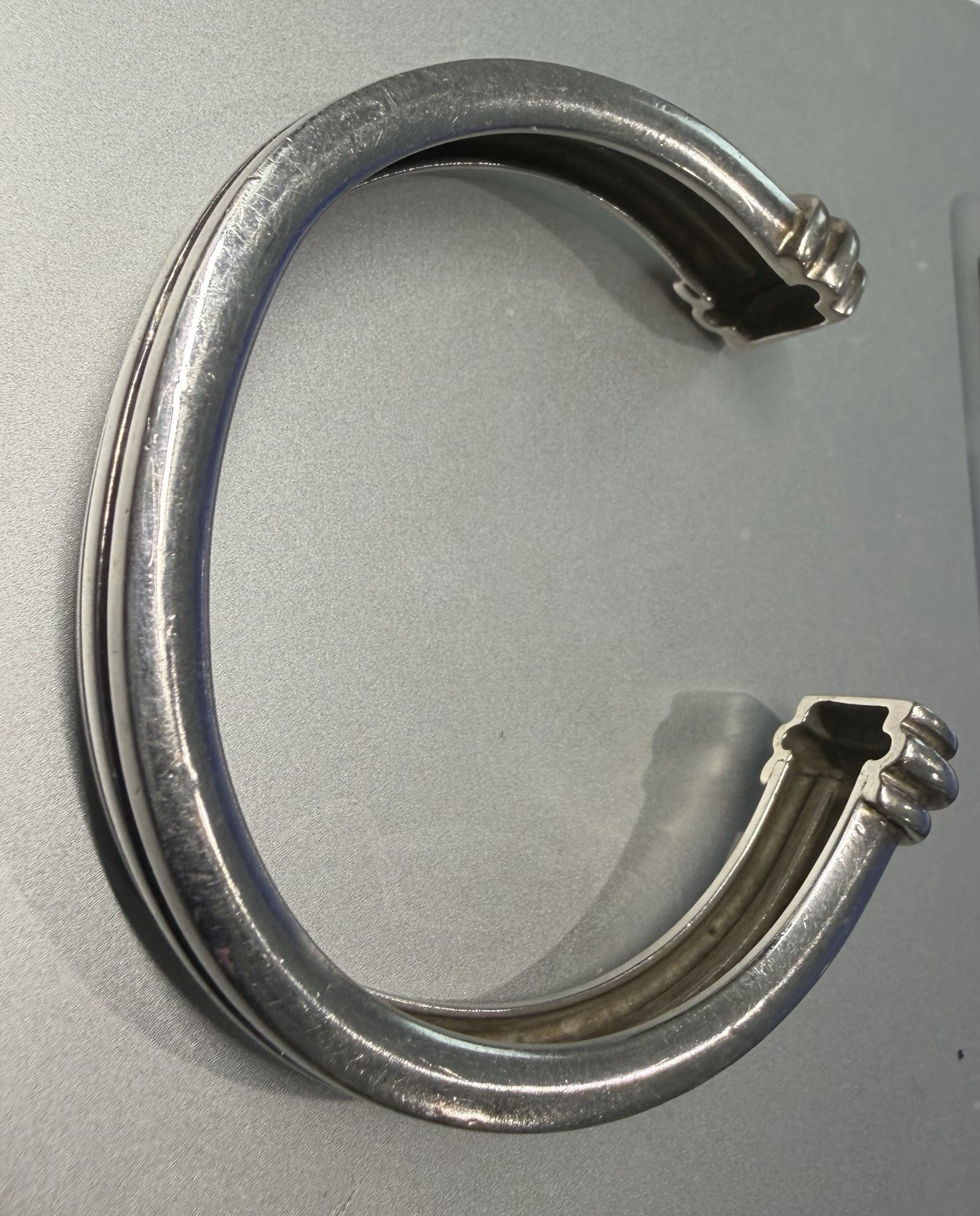 Tiffany & Co. Sterling Silver 1995 Atlas Groove Cuff Bracelet 46.5 Heavy Grams