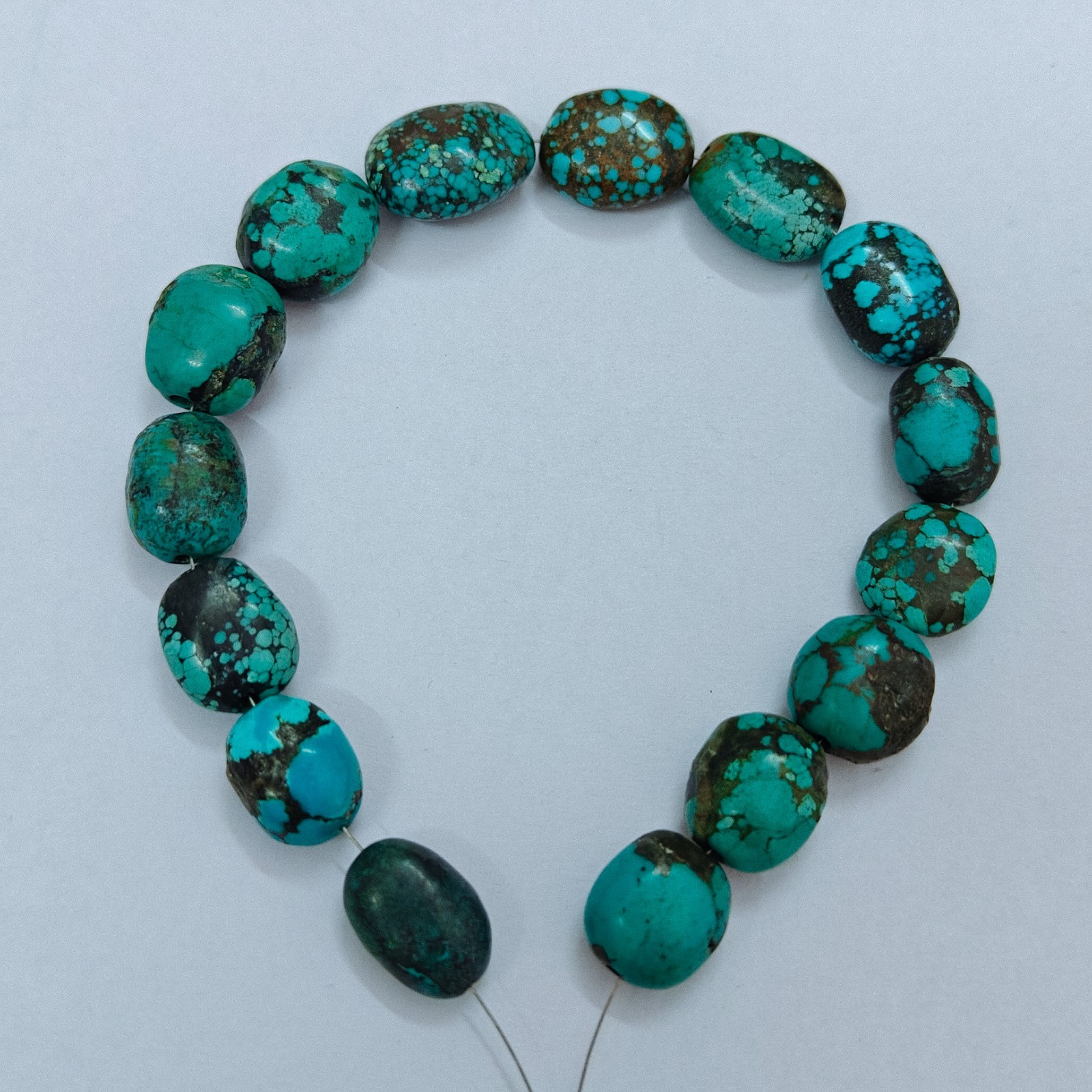 Turquoise Oval Shape Beads Gemstone Genuine Natural Tibet Turquoise Loose Beads