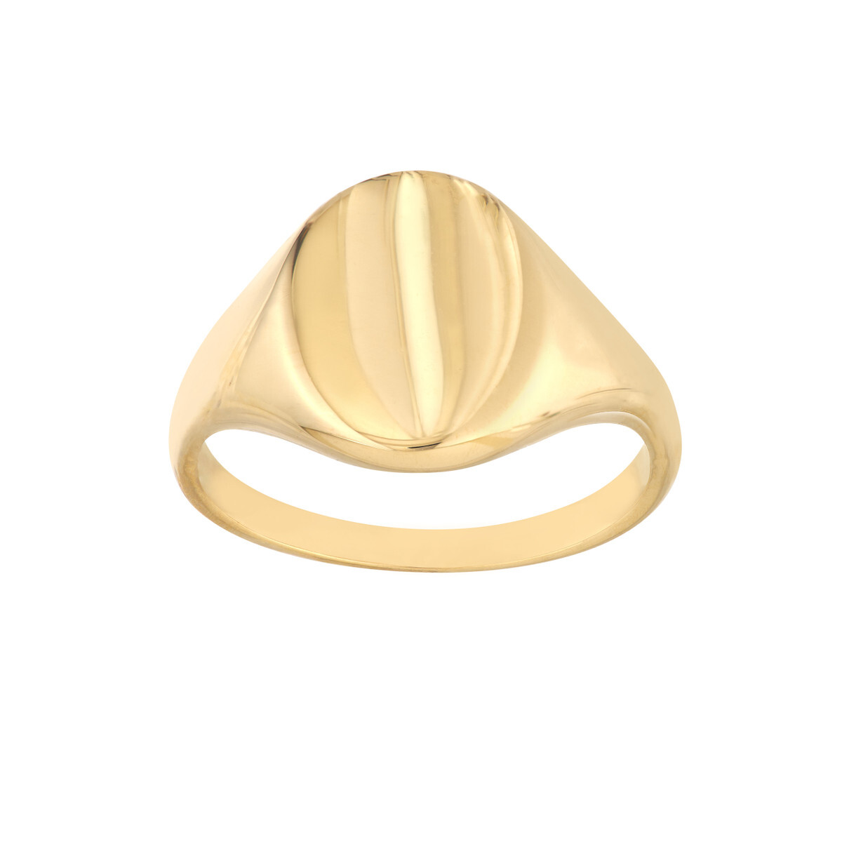 14k Solid Yellow Gold Round Engravable Men’s Signet Ring Any / All Sizes