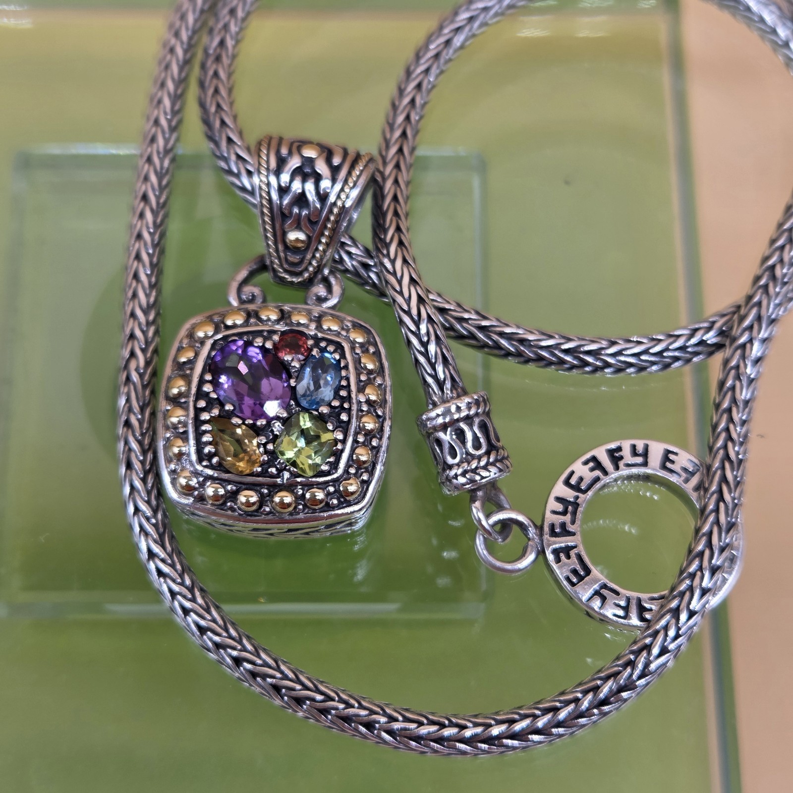 EFFY Balissima 18K Yellow Gold Sterling Silver Gemstone Necklace Bracelet & Ring