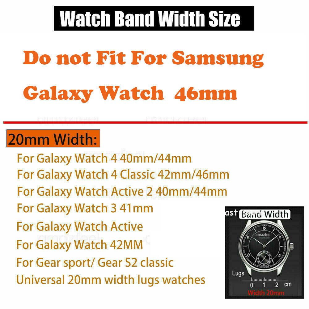 For Samsung Galaxy Watch 5 40/44mm/5 Pro 45mm 4 Classic 42/46mm Metal Band Strap
