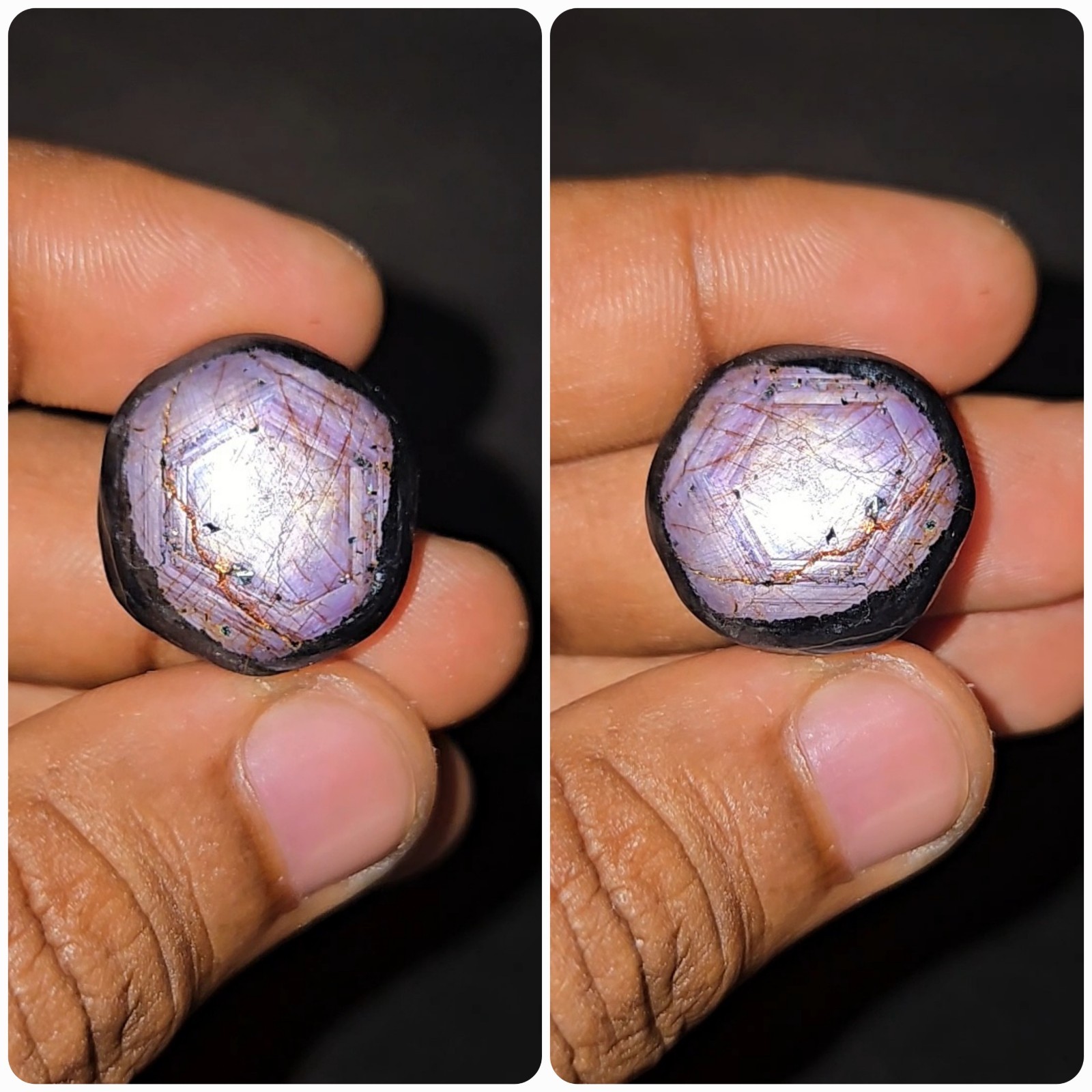 Natural 53.15 ct Star Ruby Pink Hexagon Cabochon untreated loose gemstone