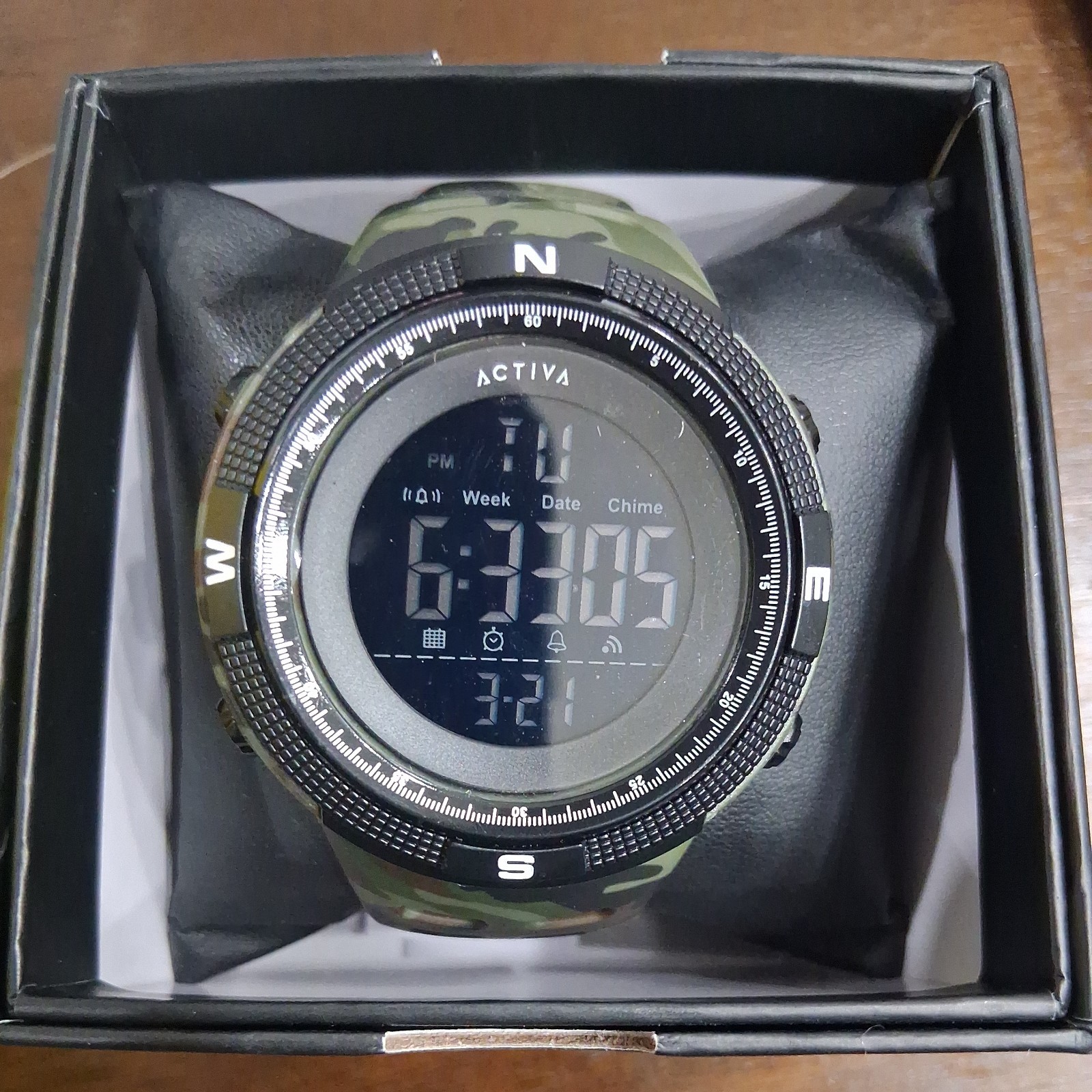 Activa X Invicta Men’s 50mm Camouflage Band Digital Watch ACW1915MC-001
